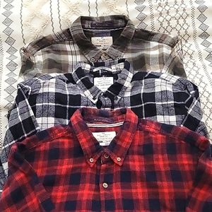 On The Road flannel shirt collection of 3, size L, slim fit